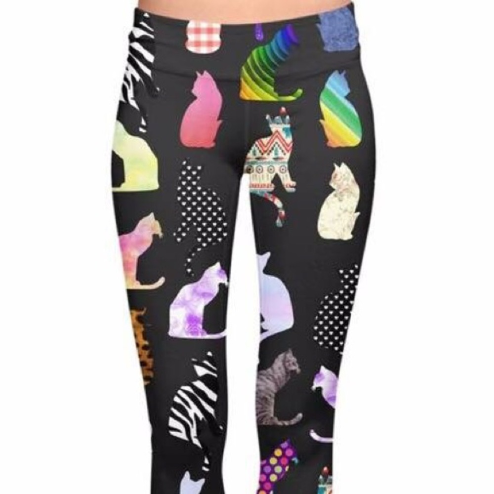 Os yoga band leggings. Funny cats.  So vibrant